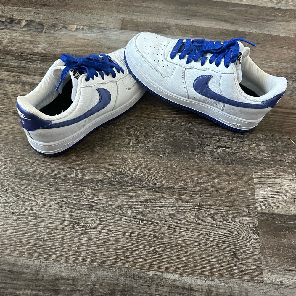 Nike White and Blue Shoes